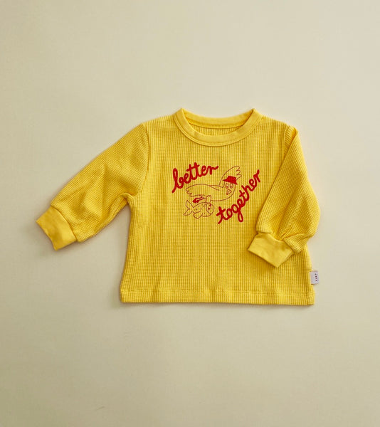 TINY COTTONS, TOP BETTER TOGETHER YELLOW