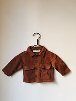 JACKET IN COTTON JERSEY, COPPER BROWN